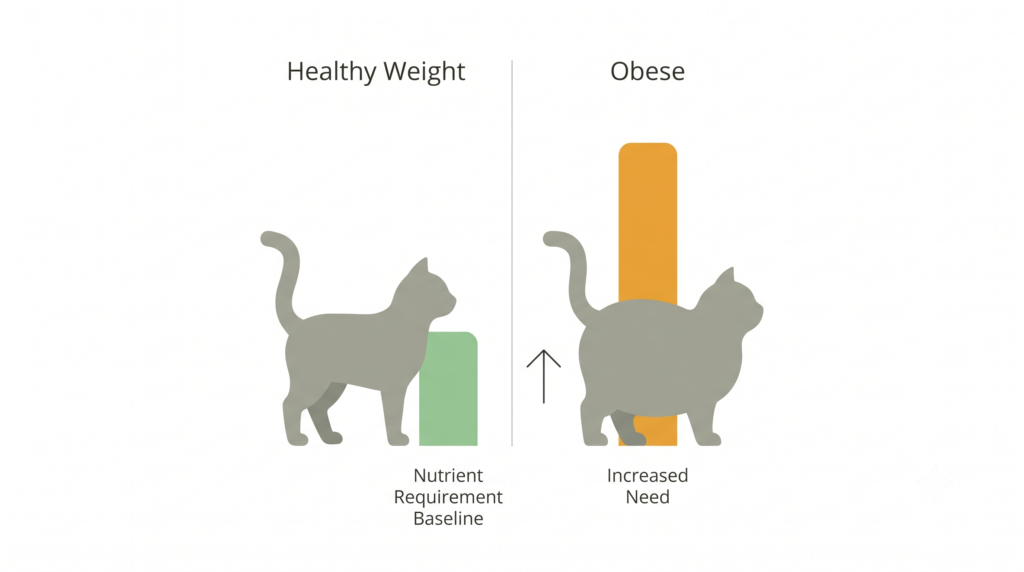 Obese Cat Loosing Muscle